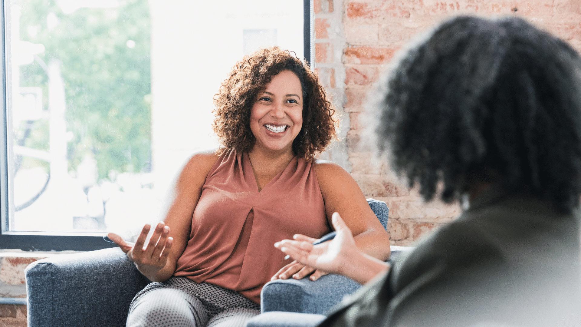 Counselling session with a Black client and Black Therapist